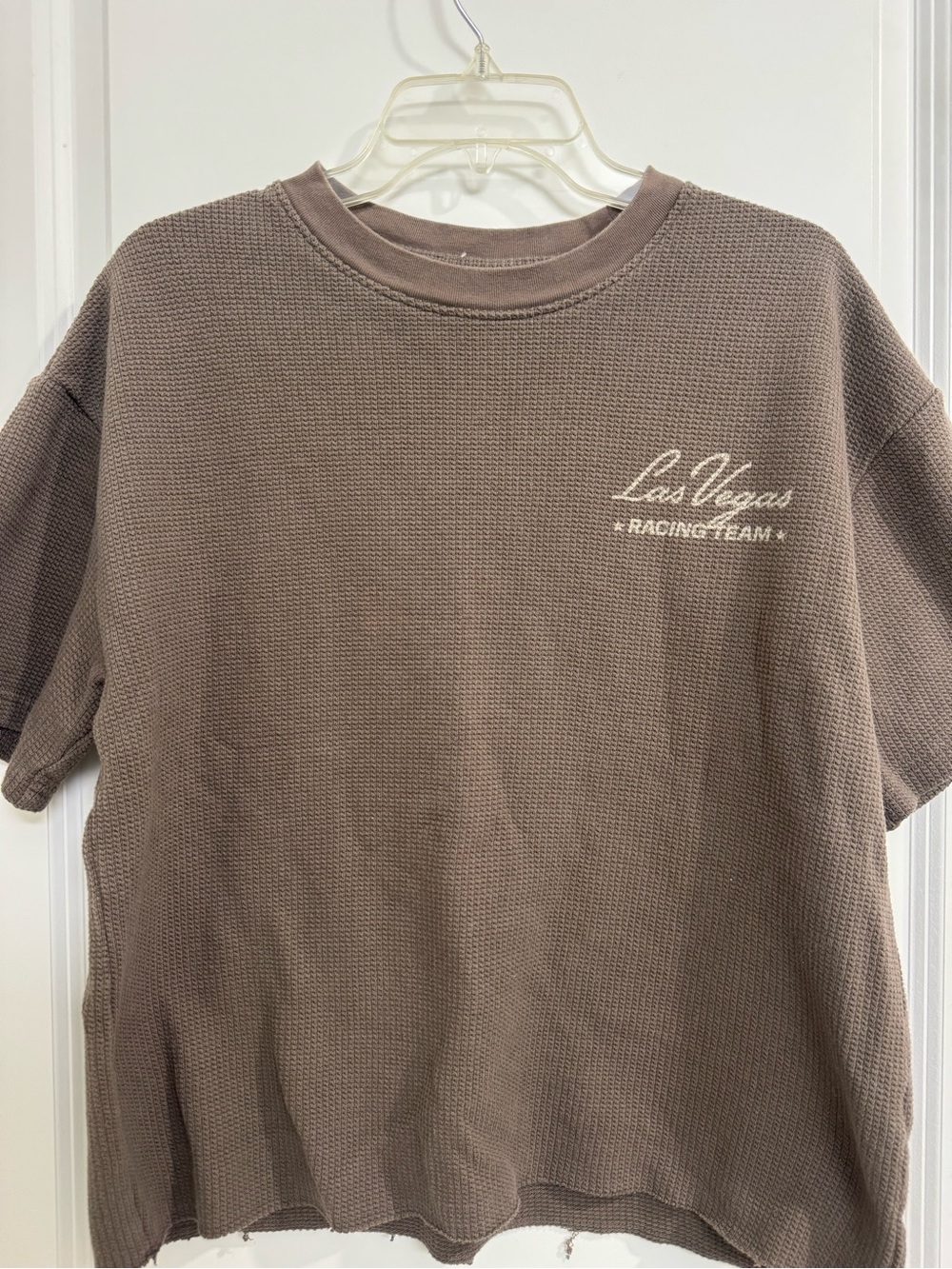 PacSun Brown Las Vegas Racing Team Waffle Short Sleeve Tee